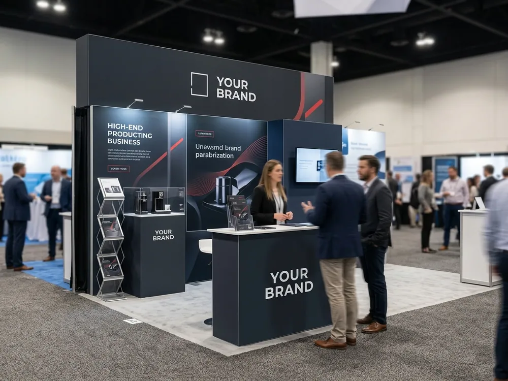 Branded trade show booth